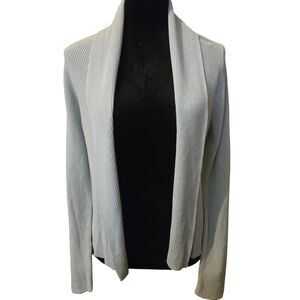 Eileen Fisher Cardigan Silk Blend Sky Italian Yarn Duster Old Money Quiet Luxury